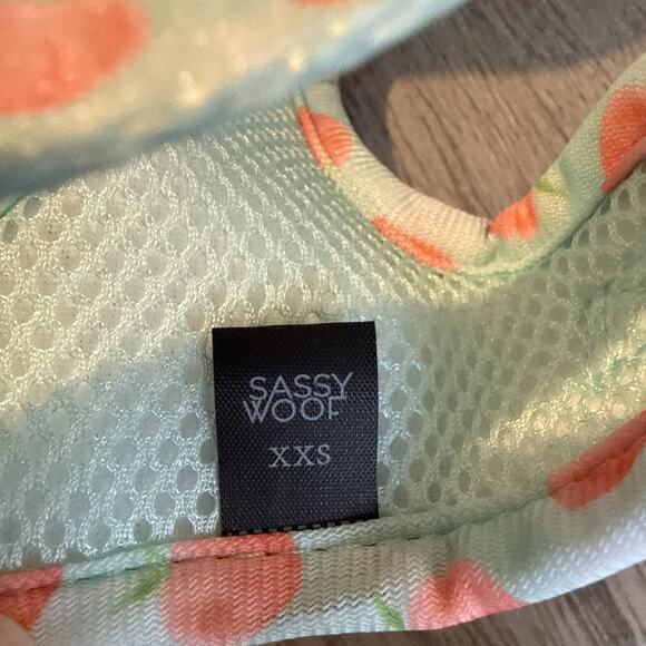 Sassy Woof Peaches Theme Dog Harness With 2 D Rings Size XXS - Picture 3 of 3